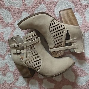 Cream booties